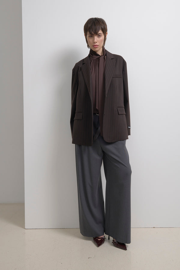 PANTALONI AMPI CON COULISSE MÉLANGE - SO ALLURE
