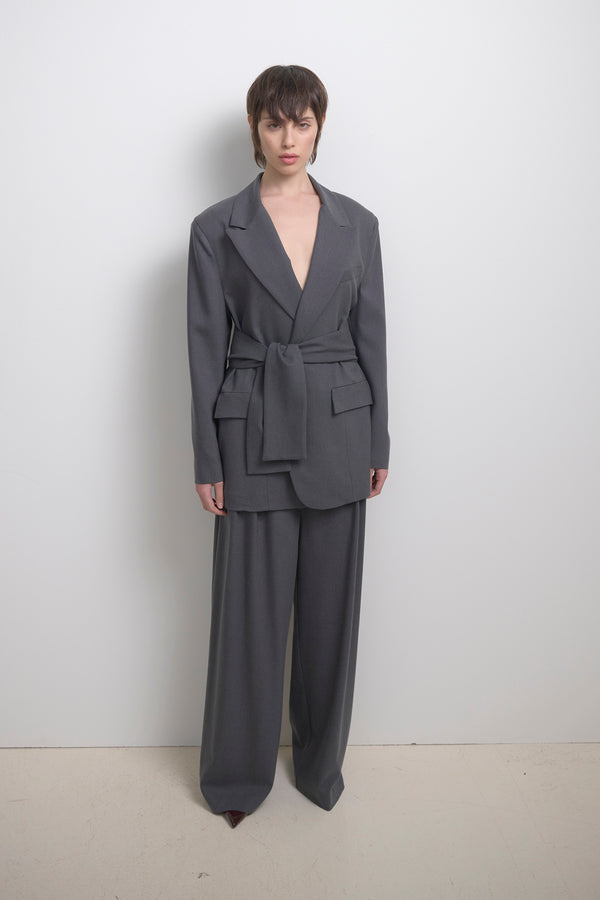 PANTALONI AMPI CON COULISSE MÉLANGE - SO ALLURE