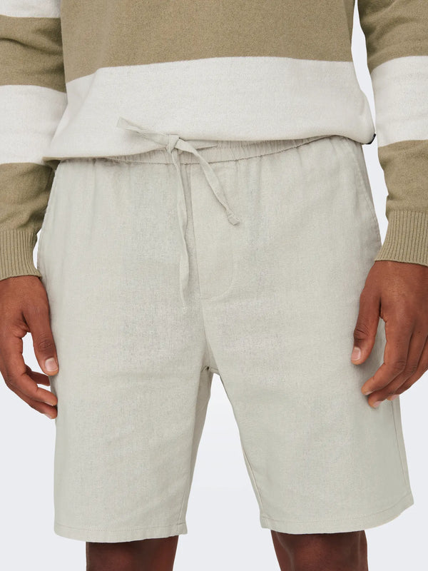 BERMUDA MISTO LINO - ONLY&SONS
