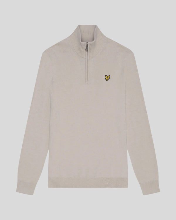 MAGLIA IN COTONE MERINO CON ZIP 1/3 - LYLE&SCOTT