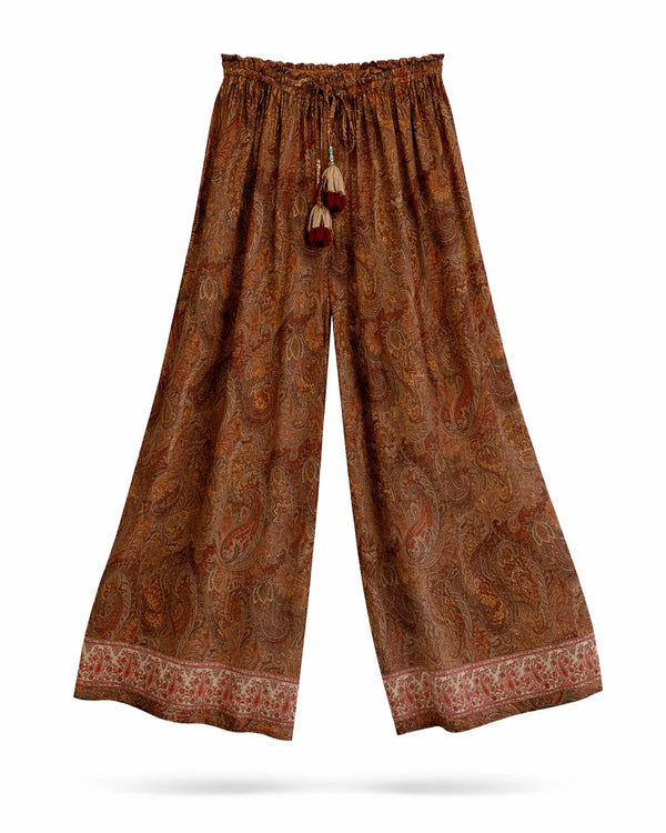 PANTALONE RUGGINE IN FANTASIA CACHEMIRE -PAHERIA