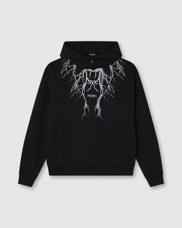 FELPA CON CAPPUCCIO EMBROIDERY LIGHTNING - PHOBIA