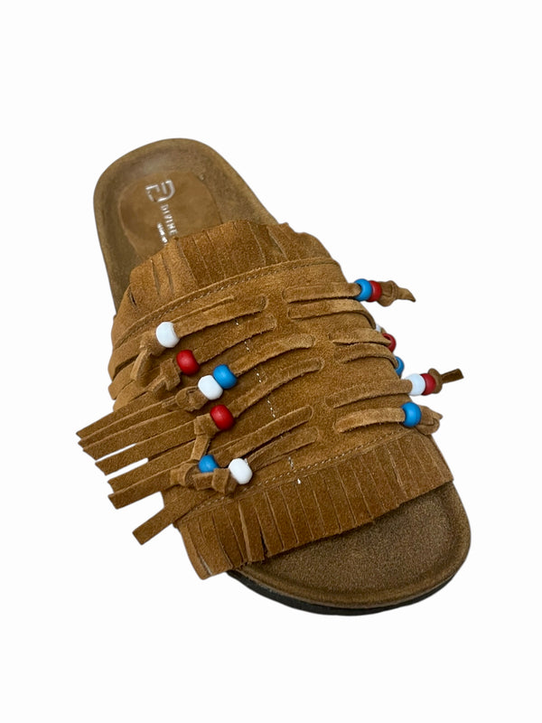 SANDALO A FASCIA CON FRANGE - DIVINE FOLLIE