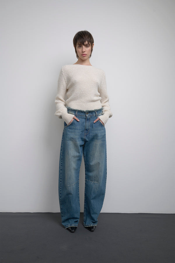 MAGLIA IN PUNTO RISO MISTO LANA - SO ALLURE