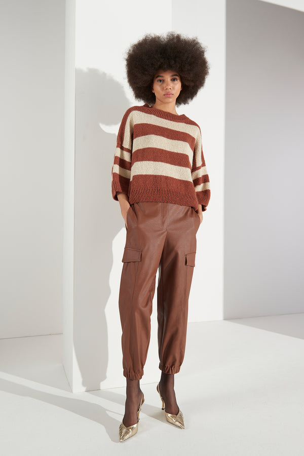 PANTALONI CARGO IN ECO-PELLE - SO ALLLURE