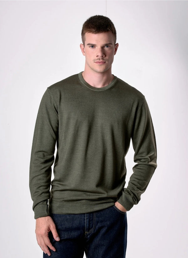 MAGLIONE GIROCOLLO IN PURA LANA EXTRAFINE MERINO - V2
