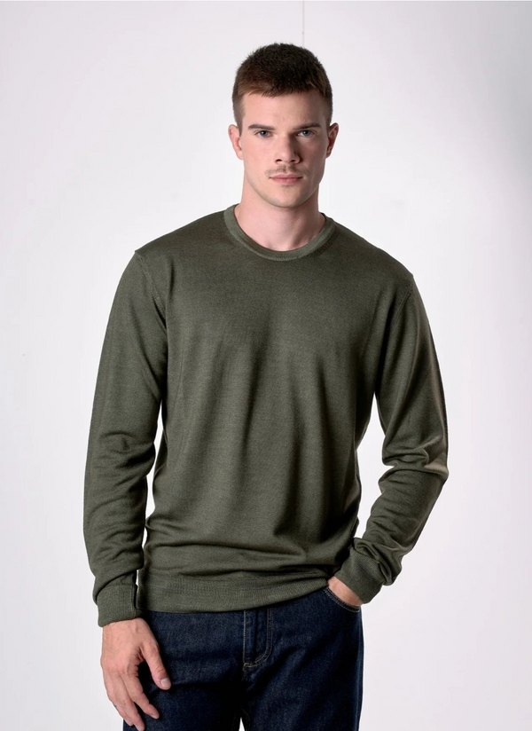 MAGLIONE GIROCOLLO IN PURA LANA EXTRAFINE MERINO - V2