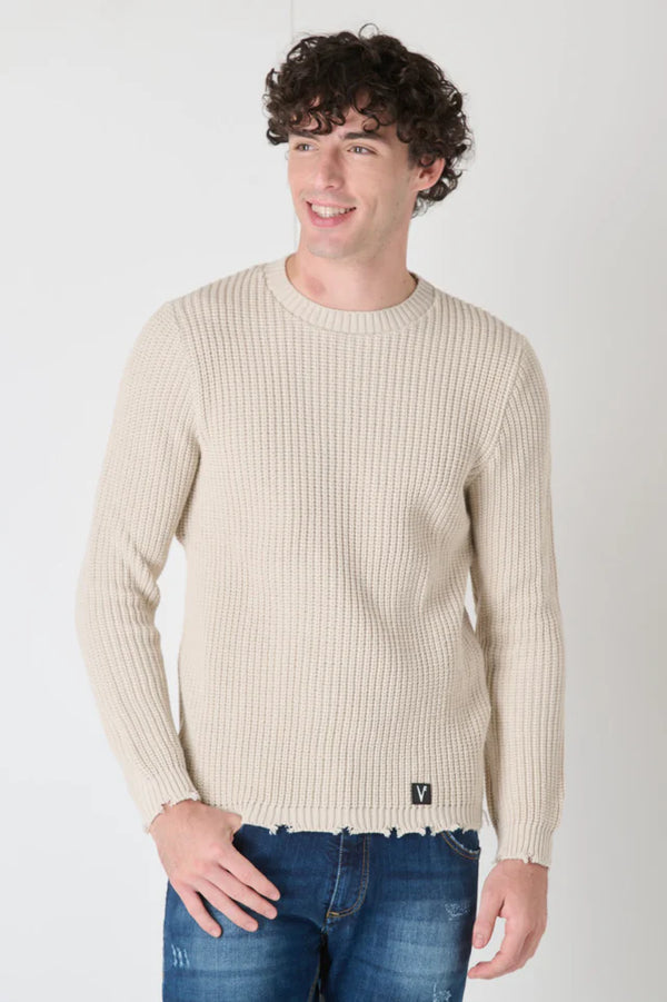 MAGLIONE GIROCOLLO CON STRAPPI - V2