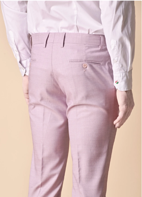 PANTALONE ALTA SARTORIA FIAMMATA ROSA CIPRIA - V2