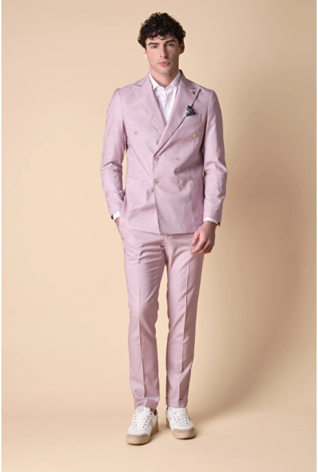 PANTALONE ALTA SARTORIA FIAMMATA ROSA CIPRIA - V2