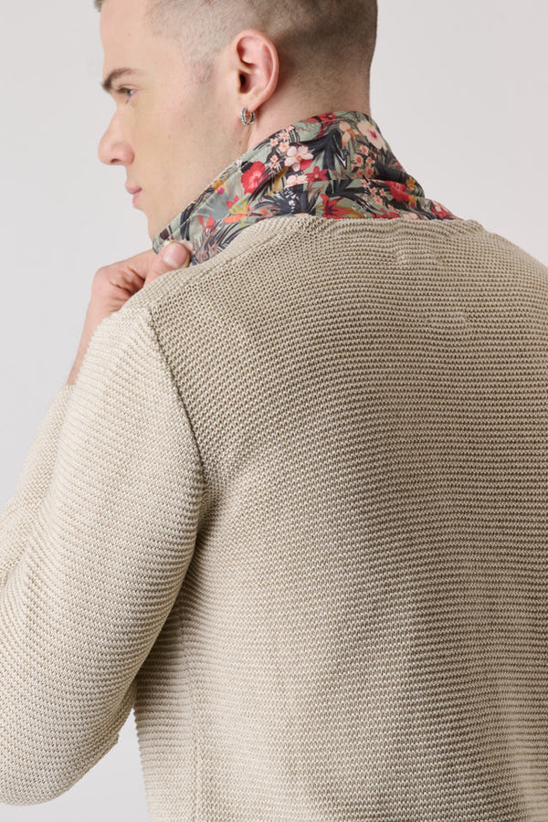 GIACCA MONOPETTO LINKS CON INTERNO COLLO E POCHETTE IN TESSUTO - V2