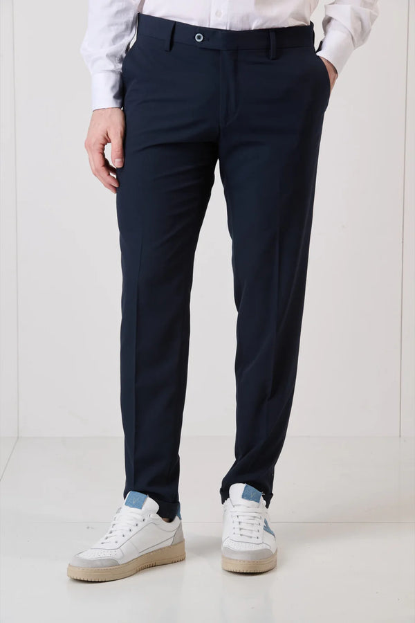 PANTALONE DI ALTA SARTORIA CON BOTTONE INTERAMENTE FODERATO IN TESSUTO - V2