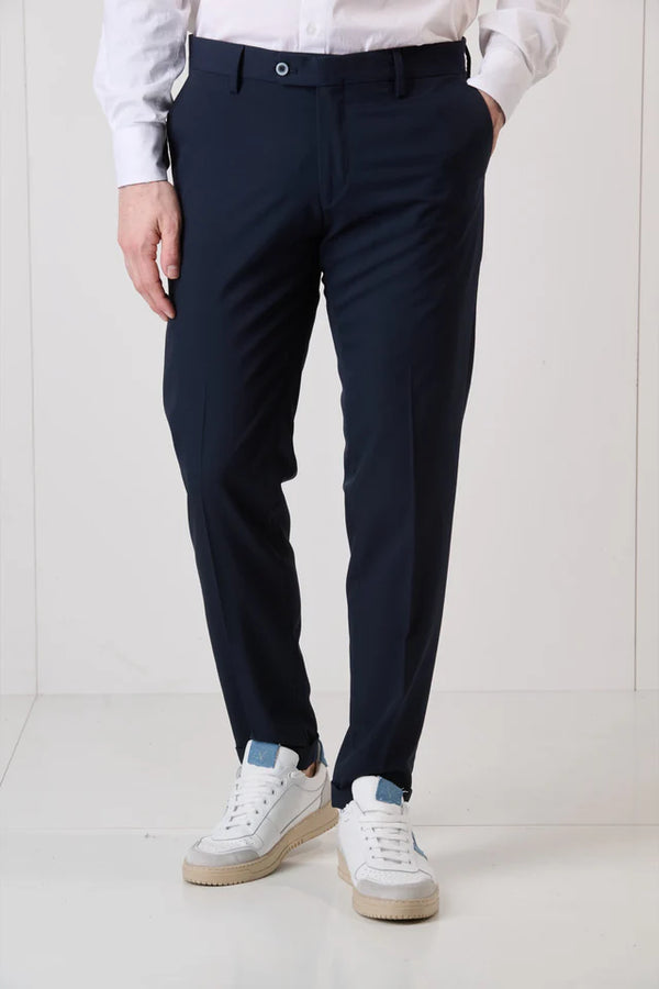 PANTALONE DI ALTA SARTORIA CON BOTTONE INTERAMENTE FODERATO IN TESSUTO - V2