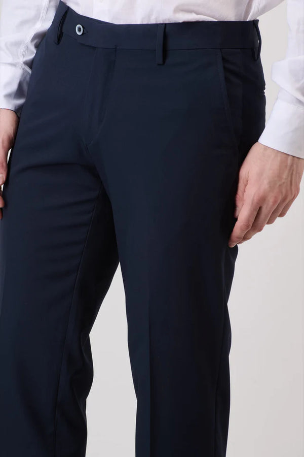 PANTALONE DI ALTA SARTORIA CON BOTTONE INTERAMENTE FODERATO IN TESSUTO - V2