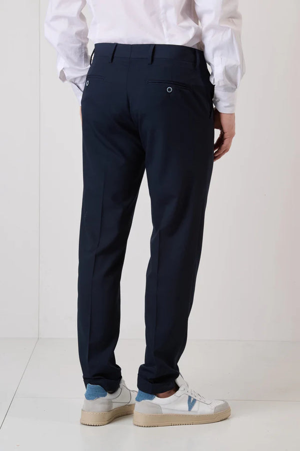 PANTALONE DI ALTA SARTORIA CON BOTTONE INTERAMENTE FODERATO IN TESSUTO - V2