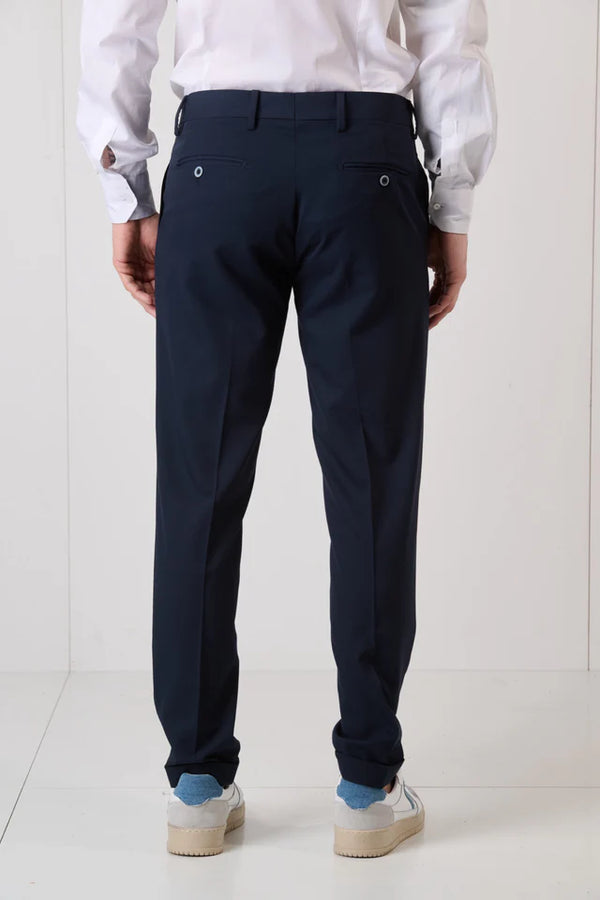 PANTALONE DI ALTA SARTORIA CON BOTTONE INTERAMENTE FODERATO IN TESSUTO - V2