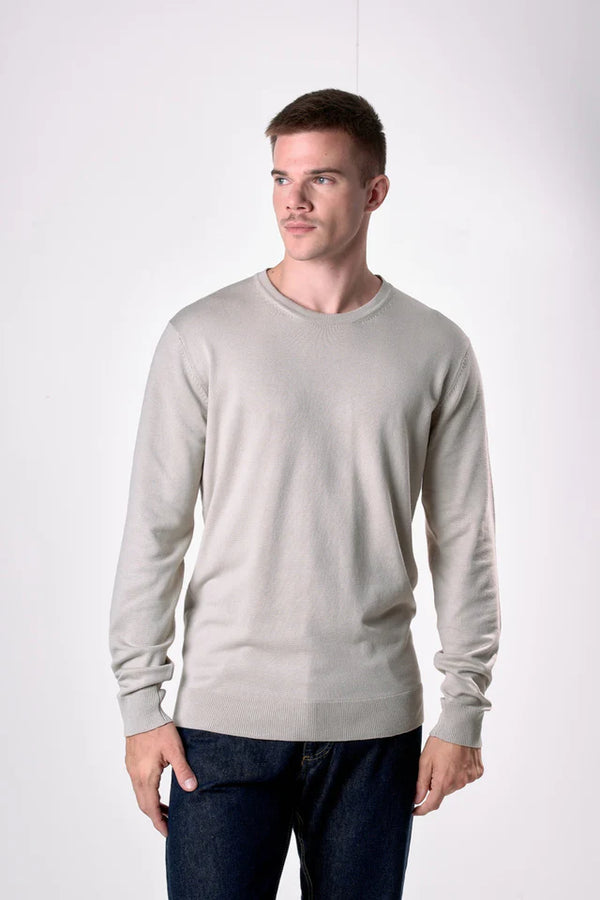 MAGLIONE GIROCOLLO IN VISCOSA CON TOPPE IN TESSUTO - V2