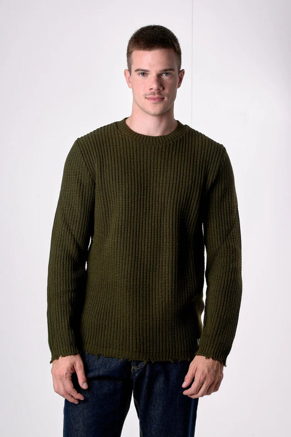 MAGLIONE GIROCOLLO CON STRAPPI - V2