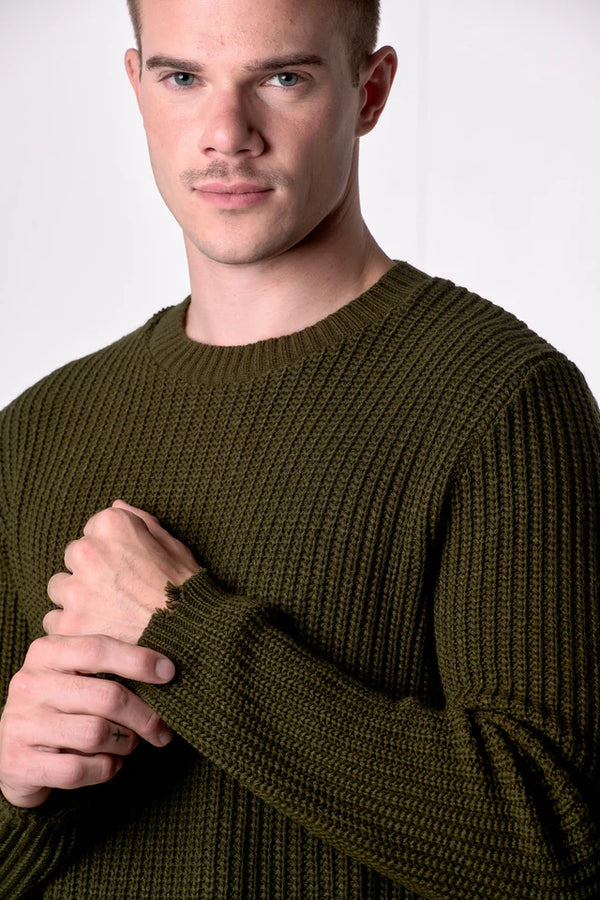 MAGLIONE GIROCOLLO CON STRAPPI - V2