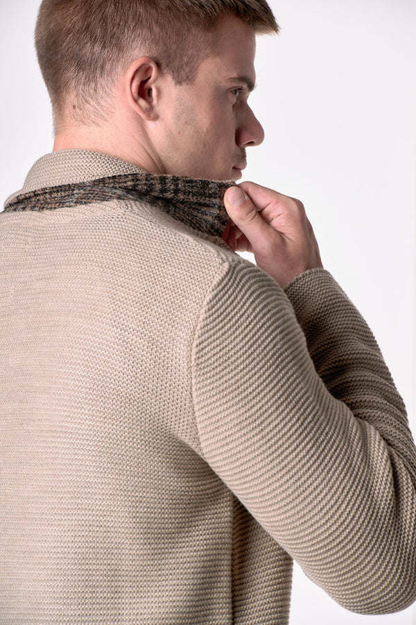 GIACCA MONOPETTO LINKS CON INTERNO COLLO E POCHETTE IN TESSUTO - V2