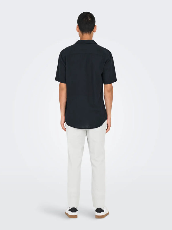 CAMICIA MISTO LINO MANICA CORTA - ONLY&SONS