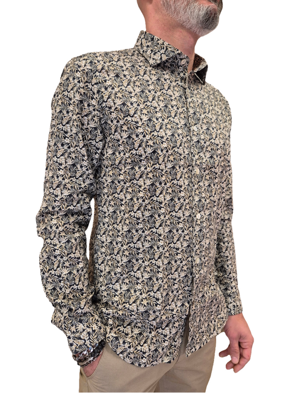 CAMICIA COLLO FRANCESE FLOREALE - ALLEY DOCKS