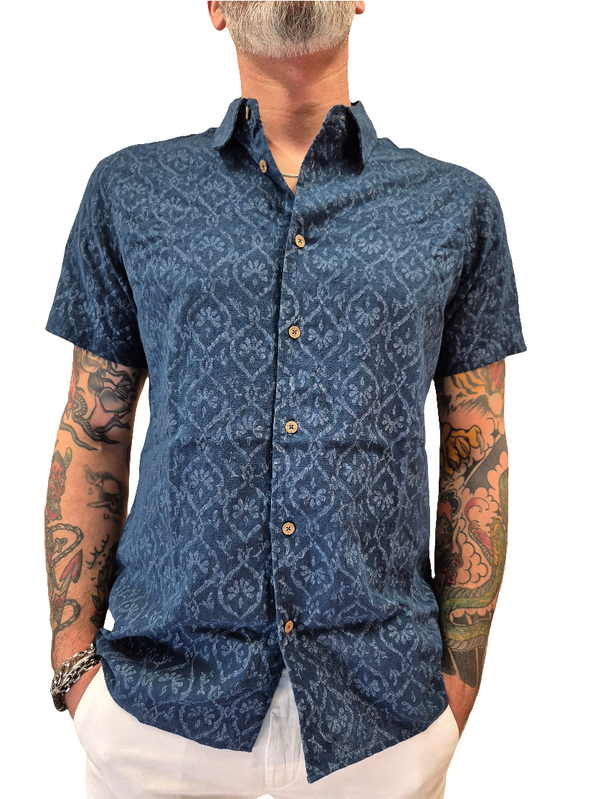 CAMICIA MANICA CORTA FANTASIA GEOMETRICA - INDICODE