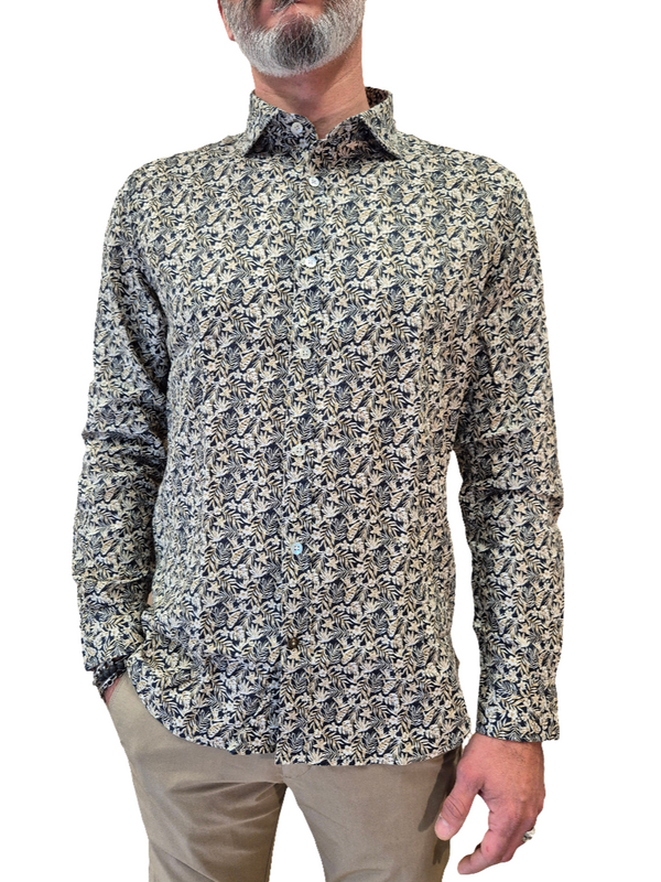CAMICIA COLLO FRANCESE FLOREALE - ALLEY DOCKS