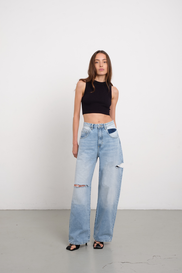 JEANS POPPY CON ROTTURE - ICON DENIM