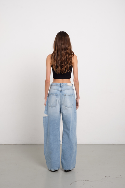 JEANS POPPY CON ROTTURE - ICON DENIM