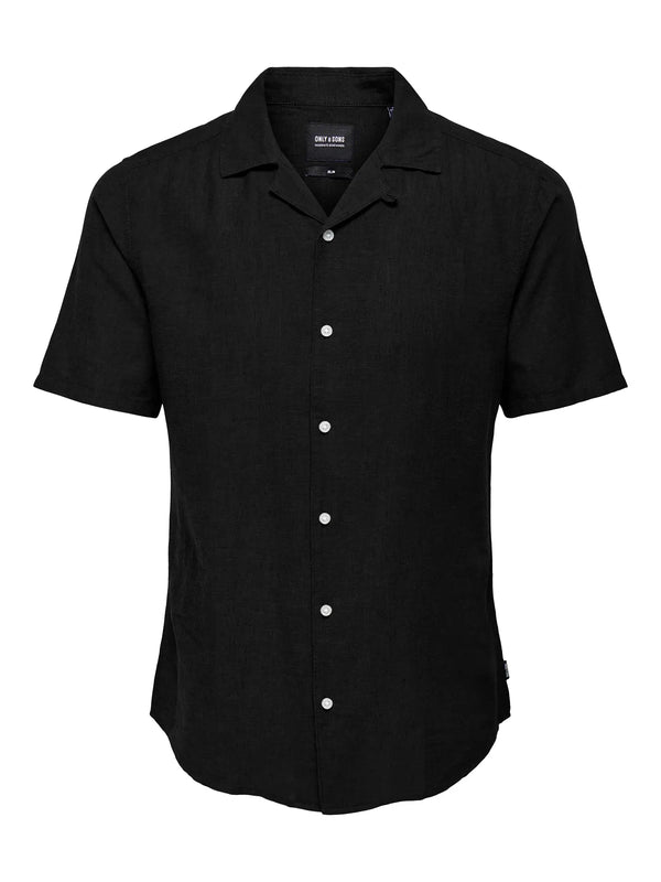 CAMICIA MISTO LINO MANICA CORTA - ONLY&SONS