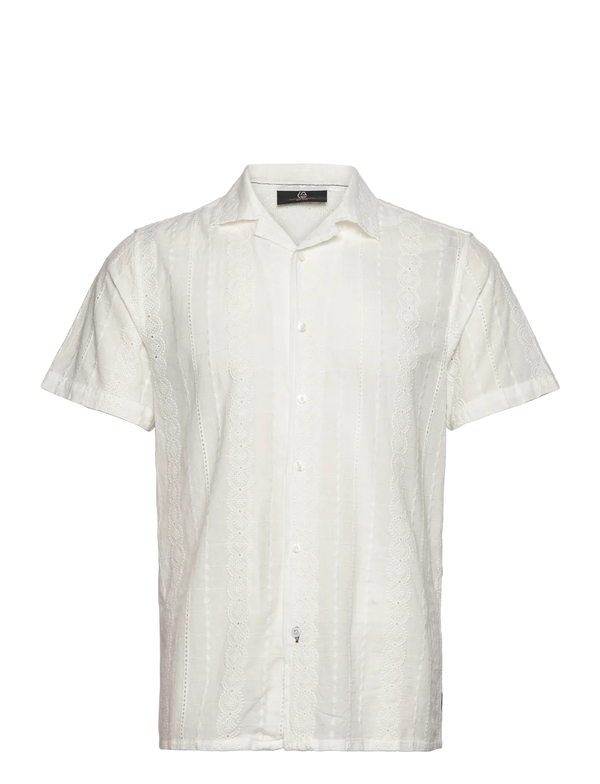 CAMICIA MANICA CORTA TRAFORATA A FANTASIA - INDICODE