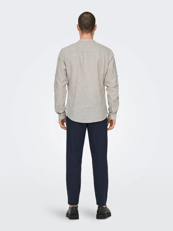 CAMICIA MISTO LINO MANICA LUNGA - ONLY&SONS