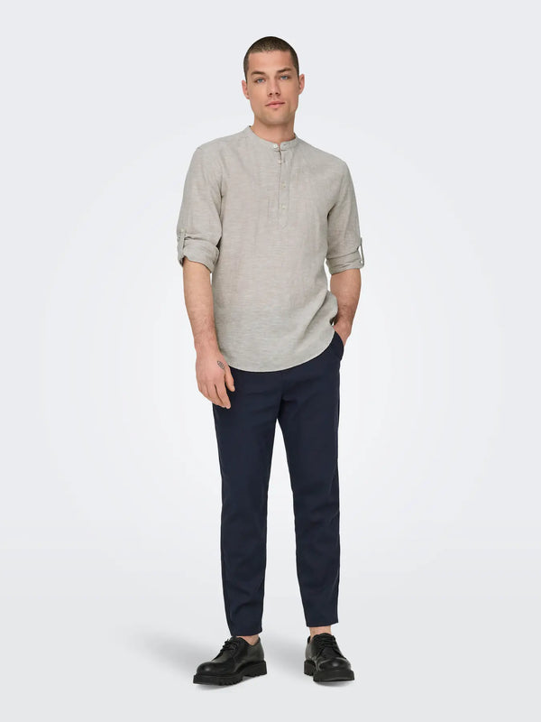 CAMICIA MISTO LINO MANICA LUNGA - ONLY&SONS