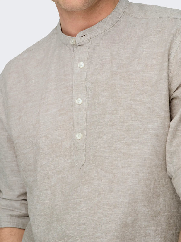 CAMICIA MISTO LINO MANICA LUNGA - ONLY&SONS