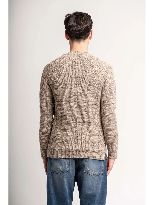 MAGLIA MELANGE COLLO INGLESE - BL.11