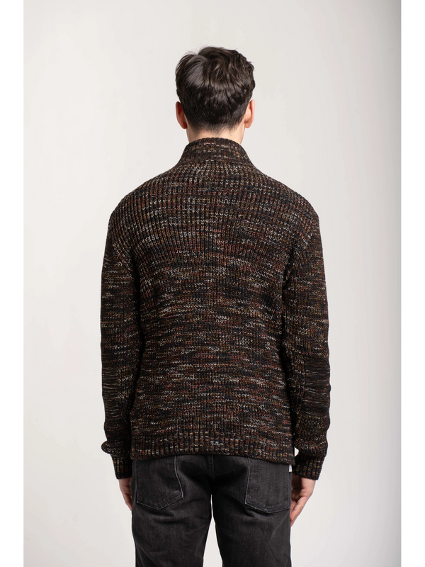 MAGLIA CON ZIP MELANGE - BL.11