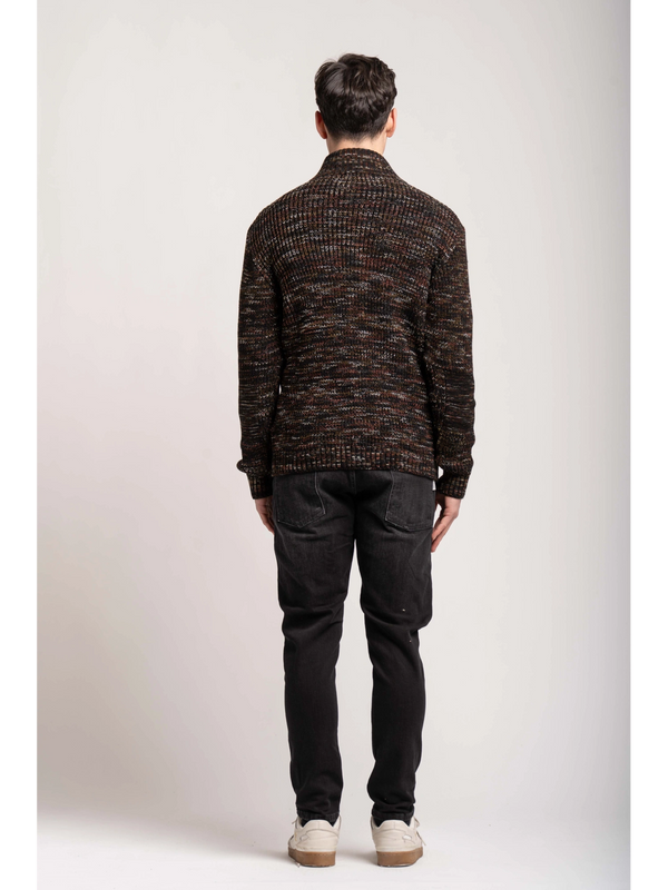 MAGLIA CON ZIP MELANGE - BL.11