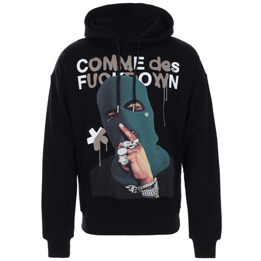 FELPA CON STAMPA PASSAMONTAGNA - COMME DES FUCKDOWN