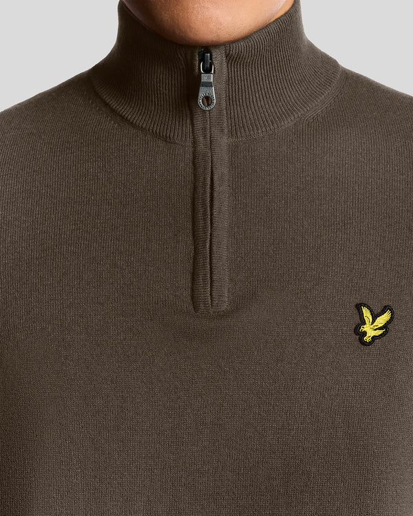 MAGLIA IN COTONE MERINO CON ZIP 1/3 - LYLE&SCOTT