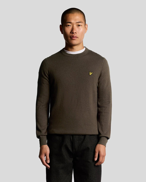 MAGLIONE GIROCOLLO IN COTONE MERINO - LYLE&SCOTT