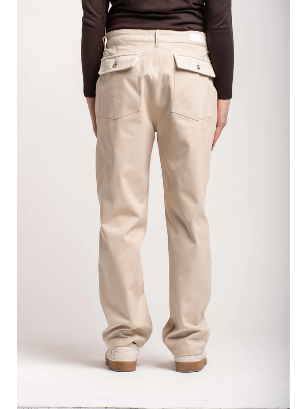 PANTALONI FATIGUE INSERTI VELLUTO - BL.11