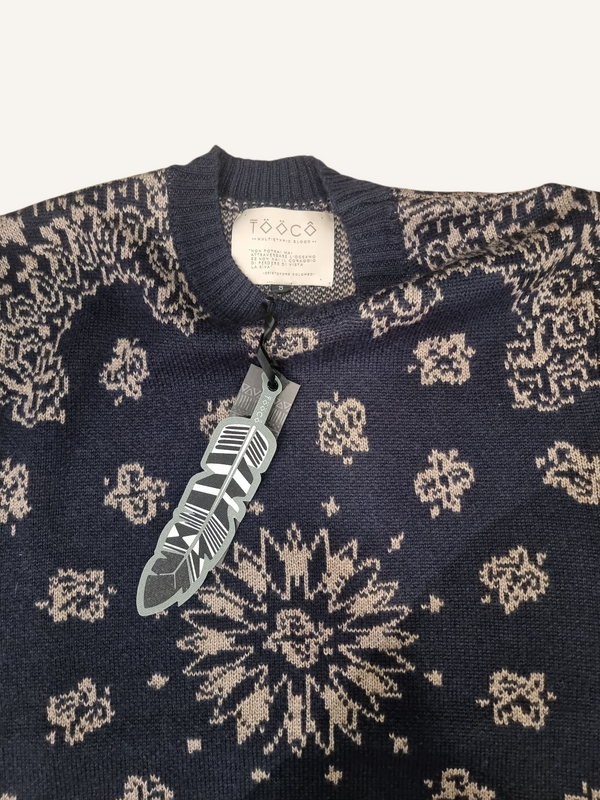 MAGLIA BANDANA NAVY -TOOCO