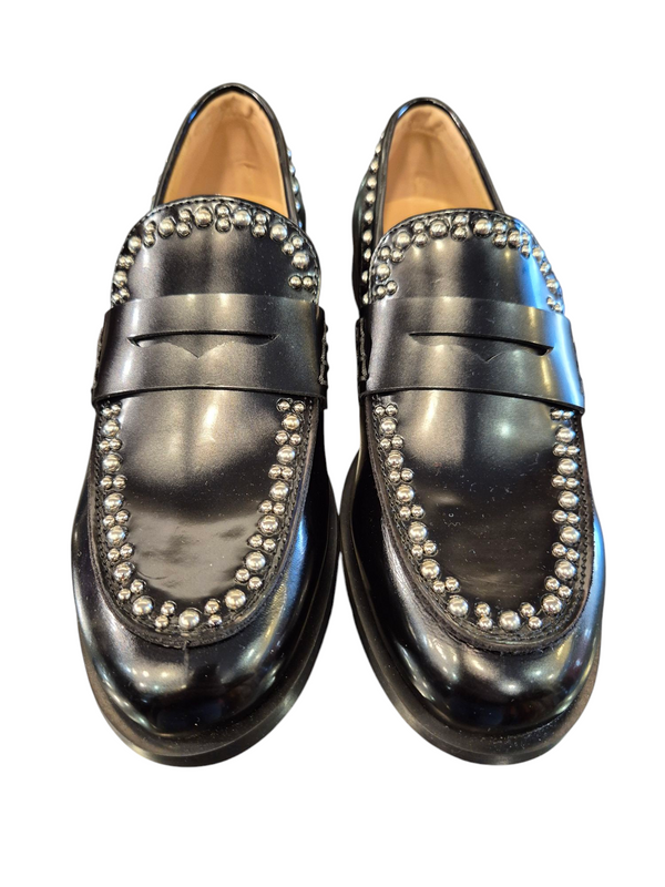MOCASSINO IN PELLE CON BORCHIE - DIVINE FOLLIE