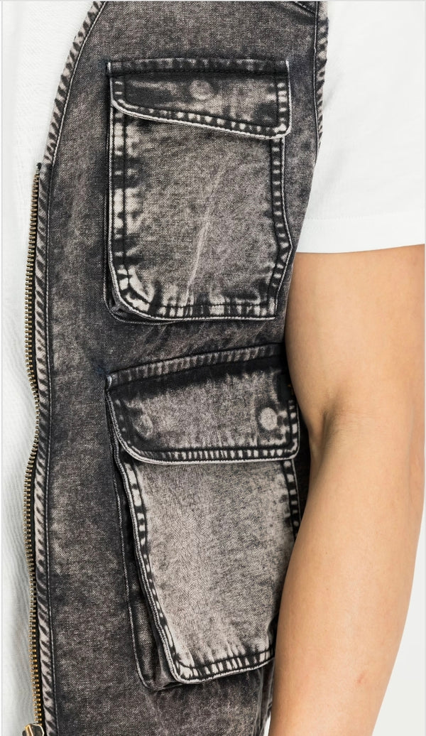 GILET IN TELA DENIM - ALPHA