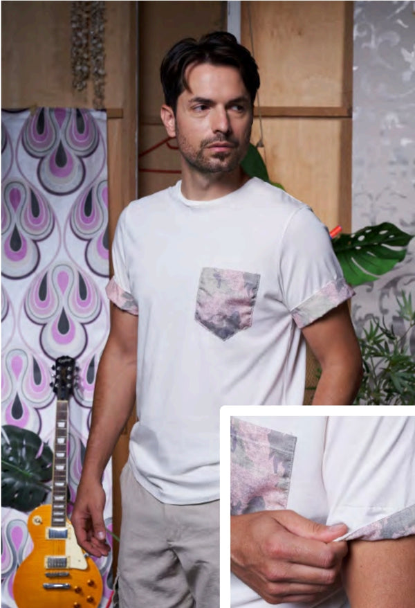 T-SHIRT CON TASCHINO E RISVOLTI A FANTASIA - KOON