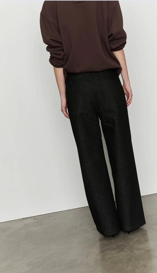 PANTALONI IN DENIM CON RICAMO SUL DAVANTI - ISABELLE BLANCHE