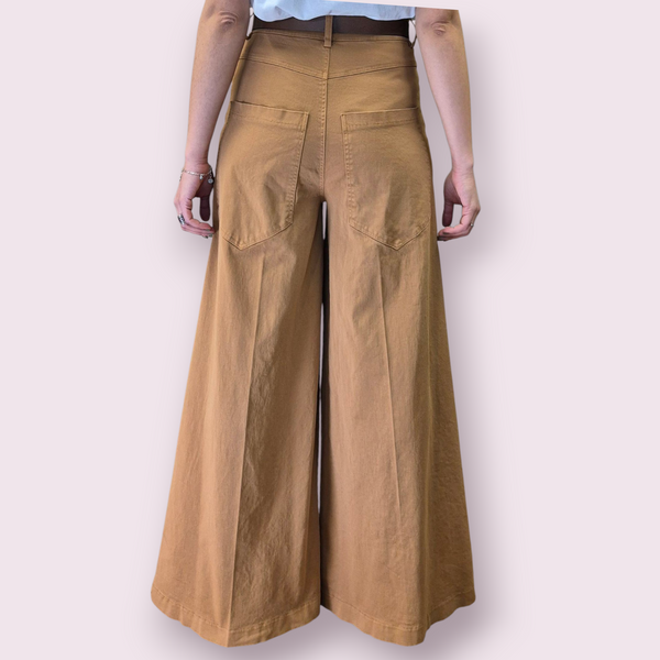 PANTALONE PALAZZO IN DENIM - TENSIONE IN