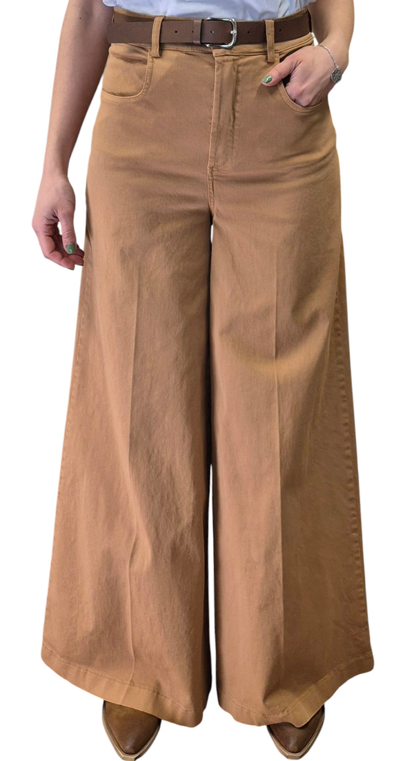 PANTALONE PALAZZO IN DENIM - TENSIONE IN