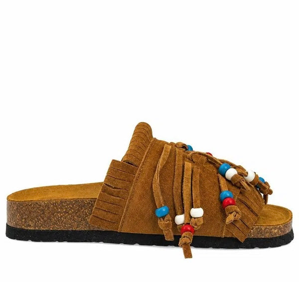 SANDALO A FASCIA CON FRANGE - DIVINE FOLLIE